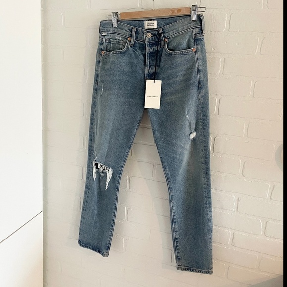 NWT COH Emerson Jeans Cigarette Light wash Blue Mobwife Rockstar Girlfriend 30 - Picture 6 of 13